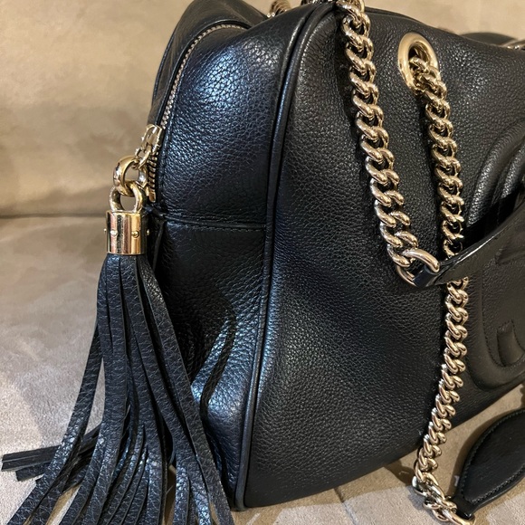 Gucci Soho Chain Zip Shoulder Bag Leather Large - Picture 3 of 13
